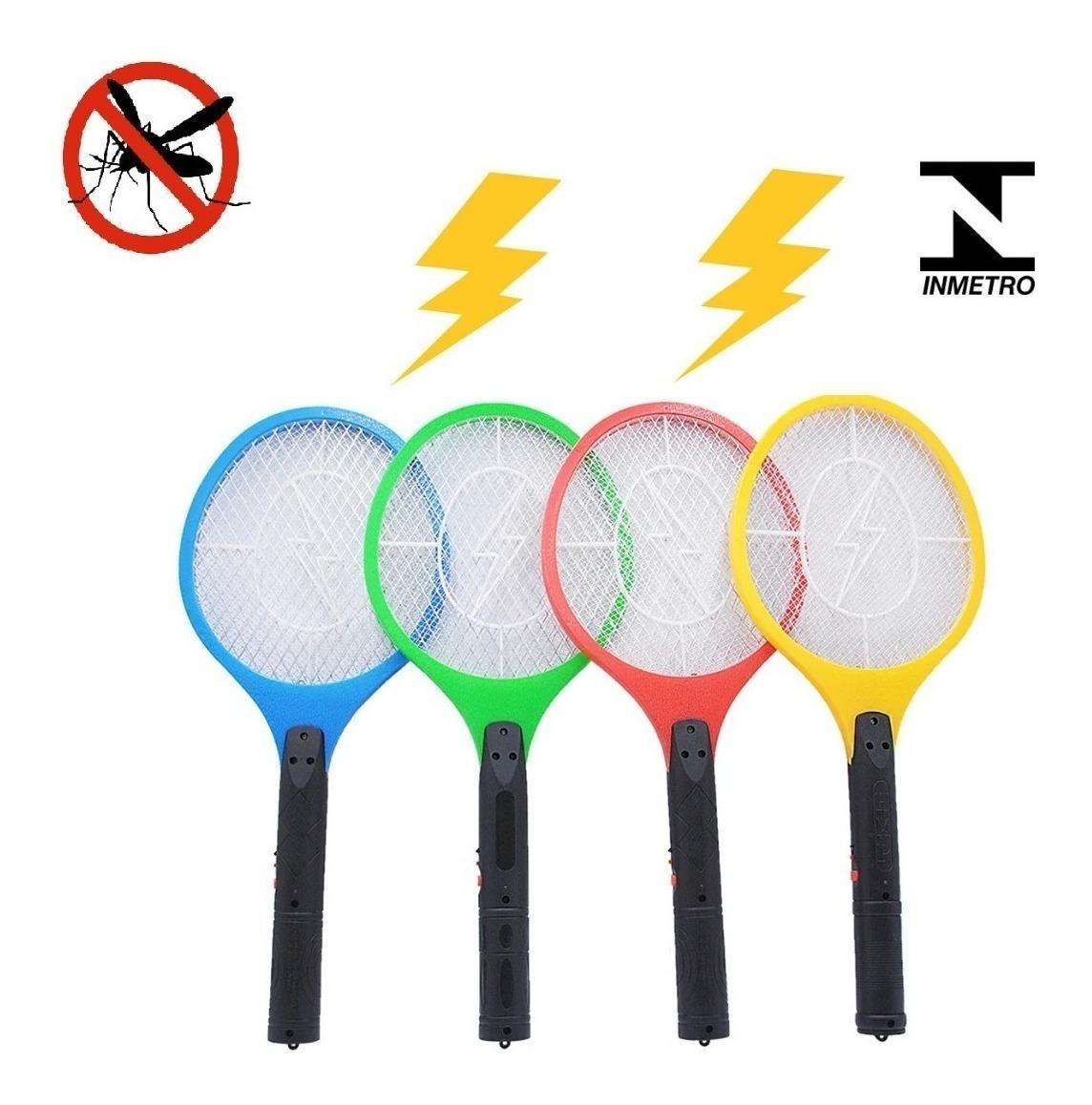 Miniatura Raquete Elétrica Mata Mosquito Dengue Recarregável - Inmetro
