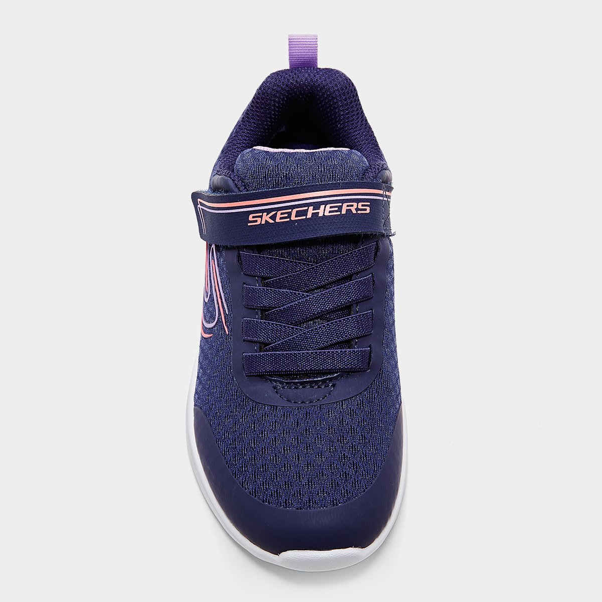 Miniatura Tênis Infantil Skechers Menina Azul+Roxo - 27