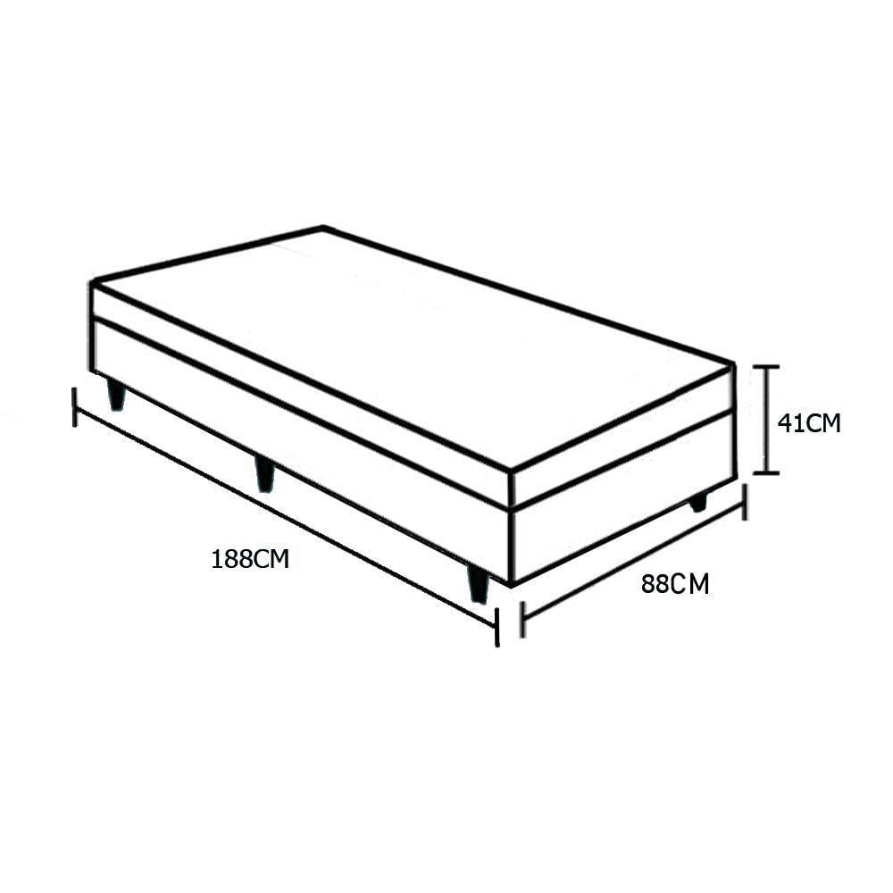 Miniatura Cama Box Baú Solteiro King Design Suede Marrom 88x188x41