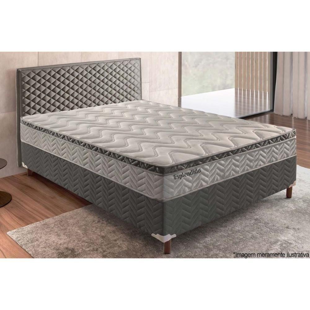 Miniatura Colchão King Molas Ensacadas Esplêndido Gray Euro Pillow (193x203x26) Paropas