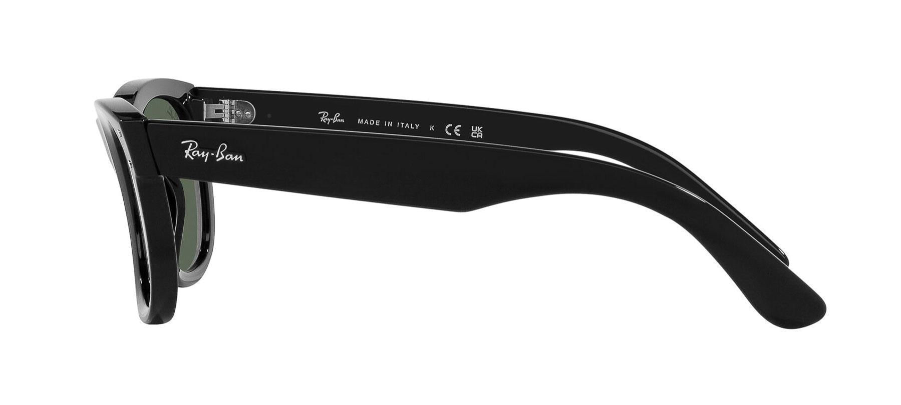 Miniatura Óculos Sol Wayfarer Reverse Preto - Lente Verde G-15