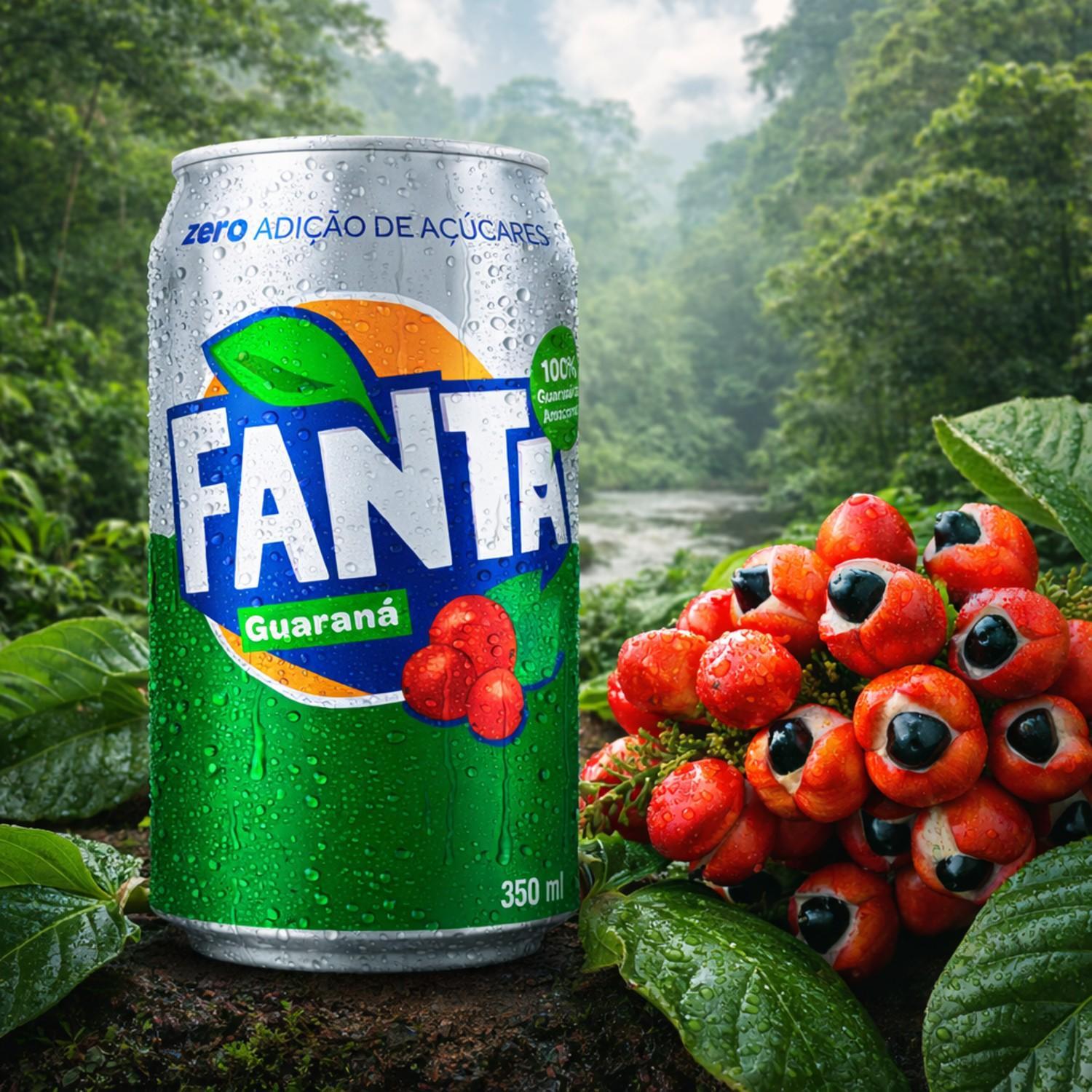 Kit 3 Refrigerante Fanta Guaraná Zero Lata 350Ml