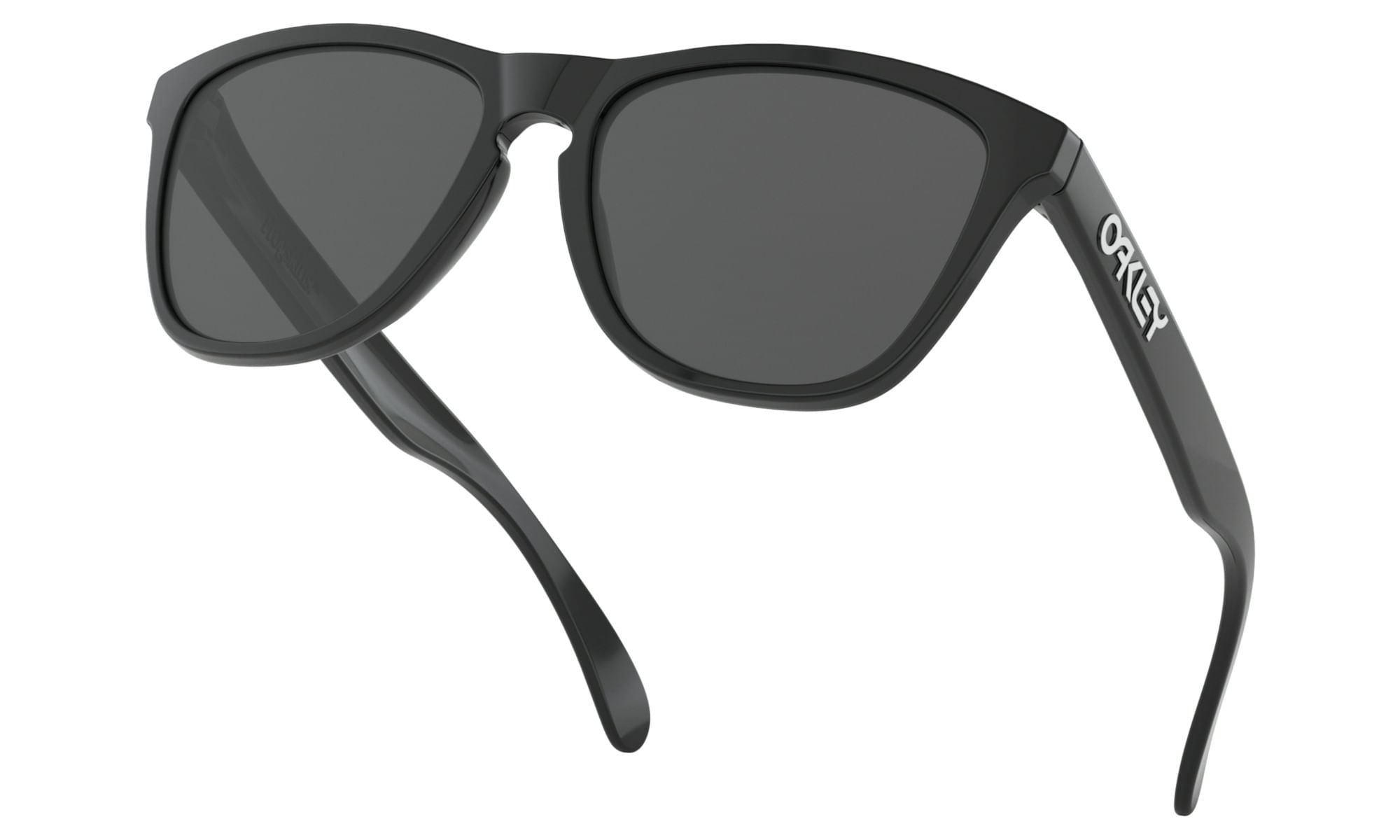Miniatura Óculos Oakley Frogskins Polished Black lentes Grey