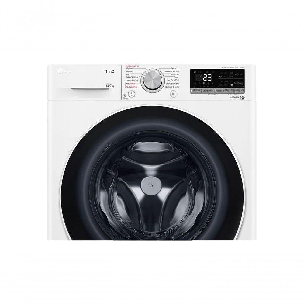 Lava e Seca Smart LG VC4 12kg Branca Com Inteligência Artificial AIDD CV5012WC4 110V