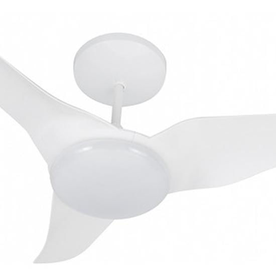Miniatura Ventilador Teto Controle Parede 80Cm White Slim 220V