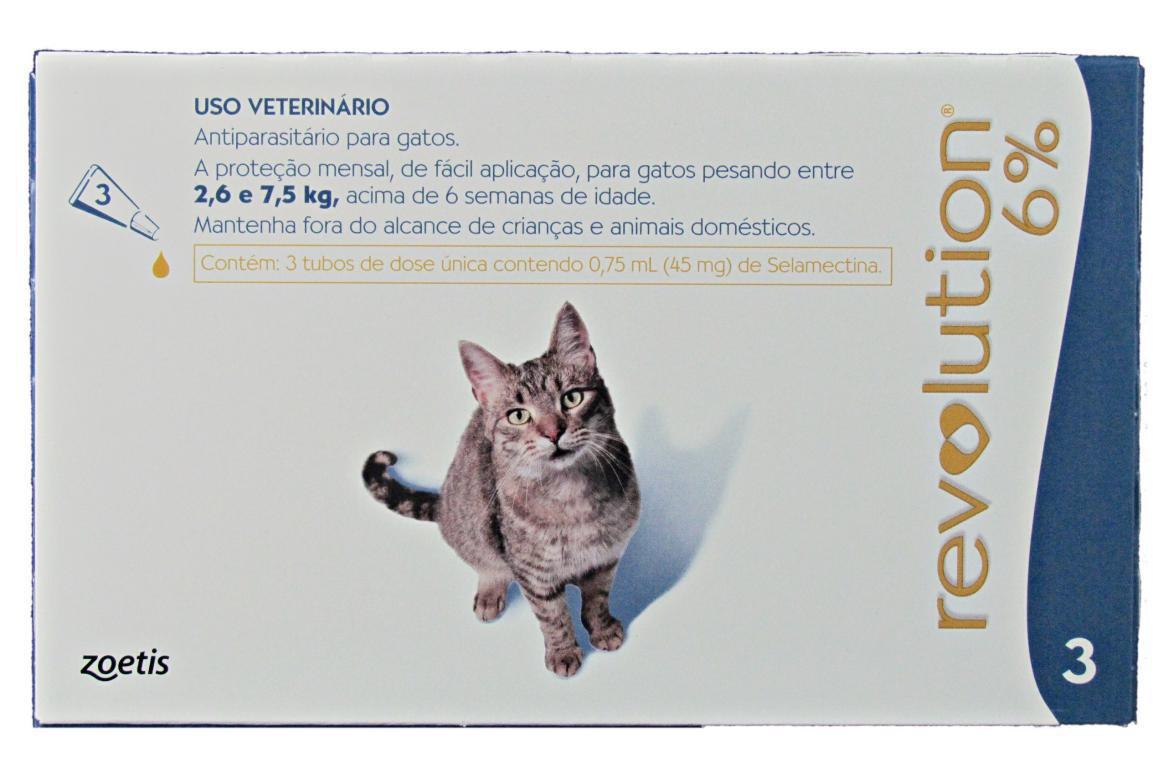 Miniatura Revolution Para Gatos - Caixa Com 03 Pipetas Remédio para pet - Gato