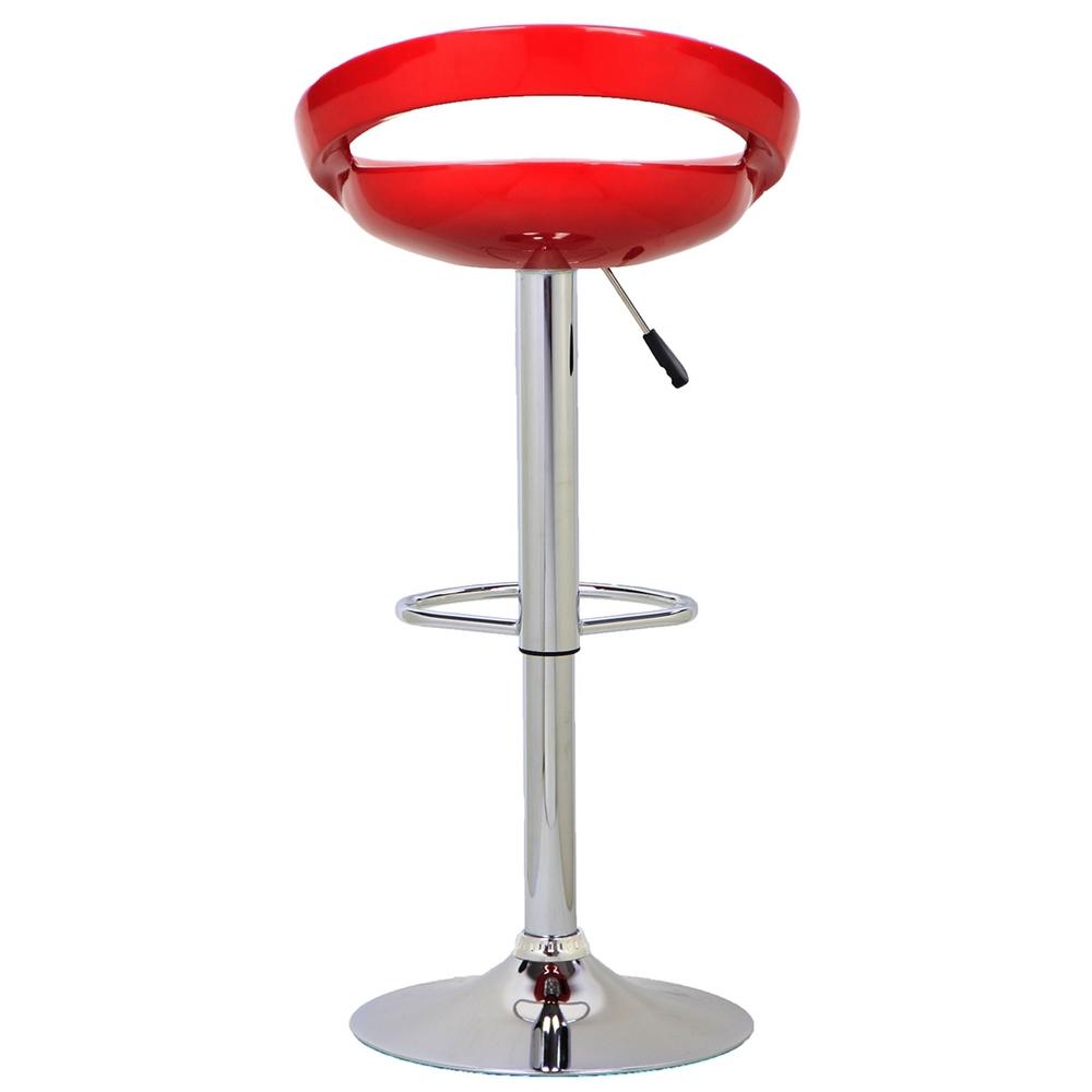 Miniatura Banqueta Dubai Alta Bar Giratória - Cor Vermelho.