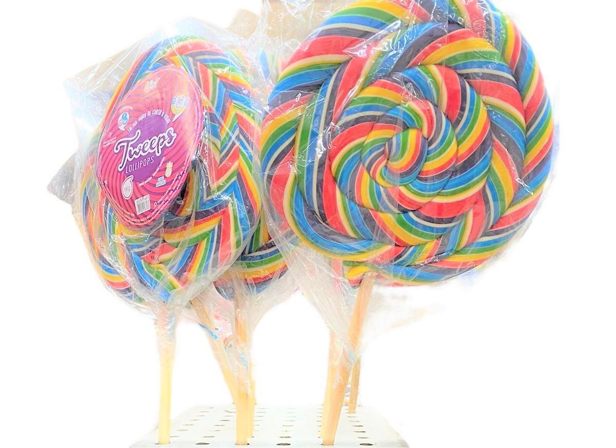 Miniatura Kit 3Un Doce Pirulito Gigante 25Cm Super Colorido 1Kg