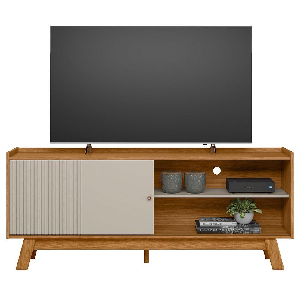 Rack Bancada De Tv 65 Polegadas Arum L06 Nature/off White - Mpozenato
