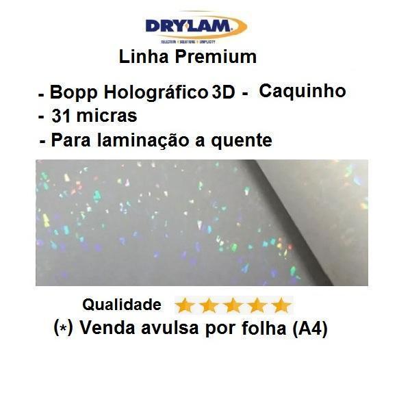Miniatura Kit Bopp Holográfico 3D - 31 Micras - 60 Folhas A4