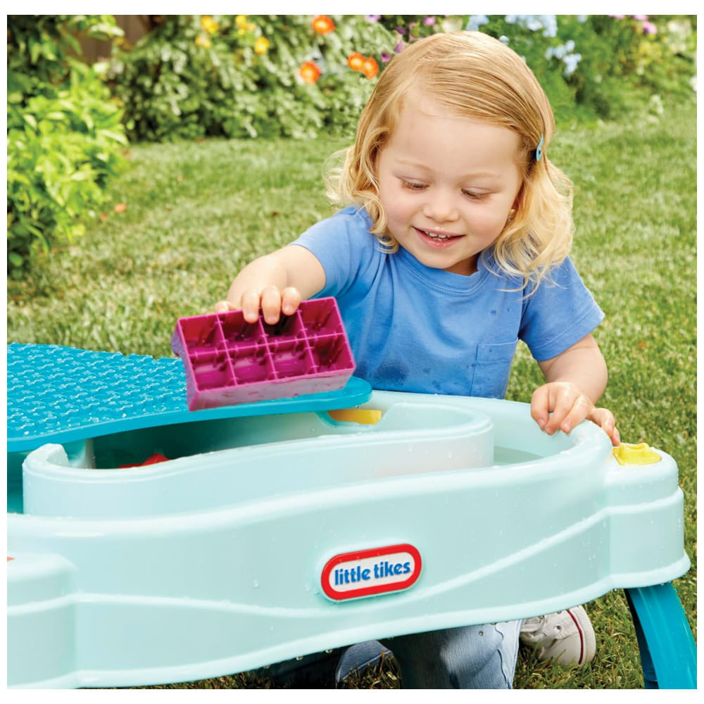 Miniatura Mesa de Atividades Interativas com Água e 25 Acessórios para Brincar Molhado ou Seco, Little Tikes 664540-M8, Colorida
