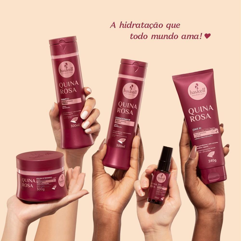 Quina Rosa Haskell Shampoo, Condicionador E Máscara 300Ml/G