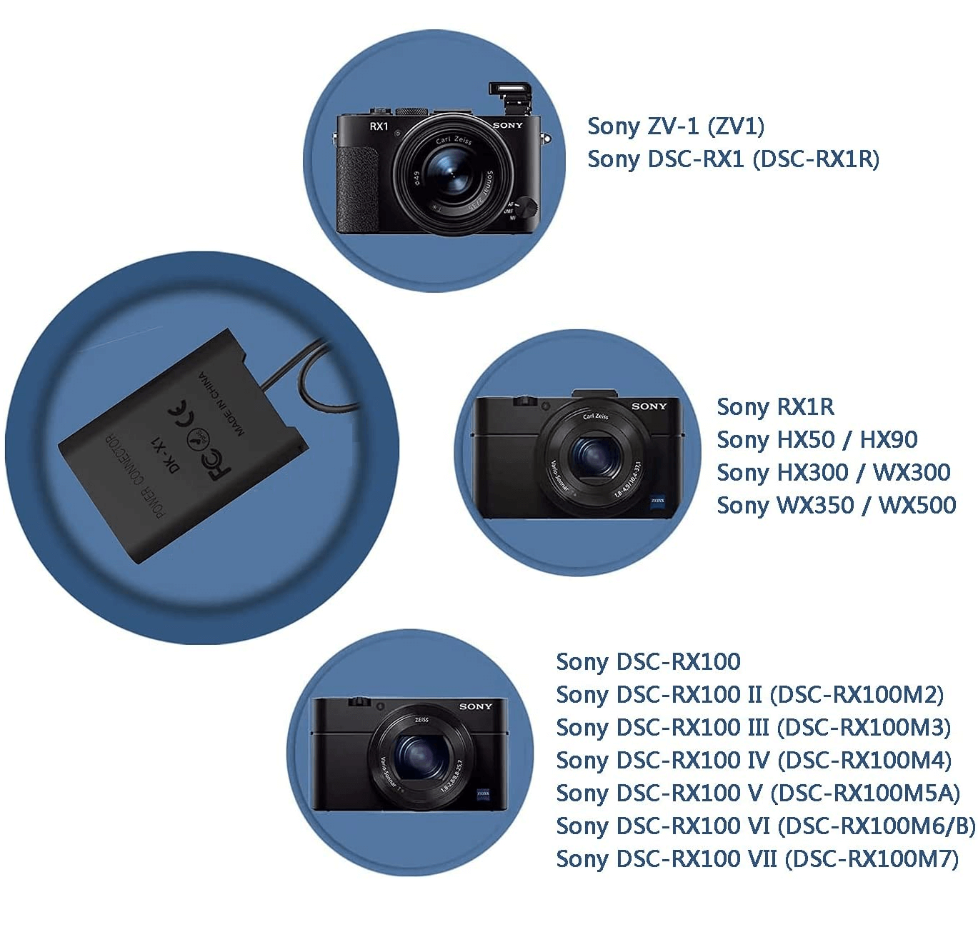 Adaptador Dummy PD DK-X1 Bateria Sony NP-BX1 Espiral com Conector USB-C