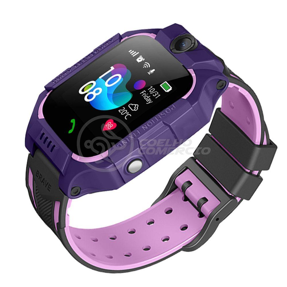 Smartwatch Relógio Inteligente Infantil Criança Q12 - Roxo