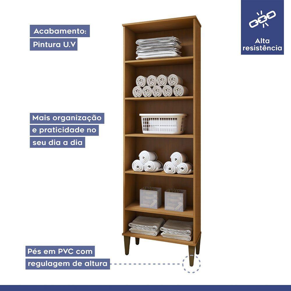 Lavanderia Belém 1 Armário Multiuso E 1 Aéreo Kaiki Móveis Nature Com Off White