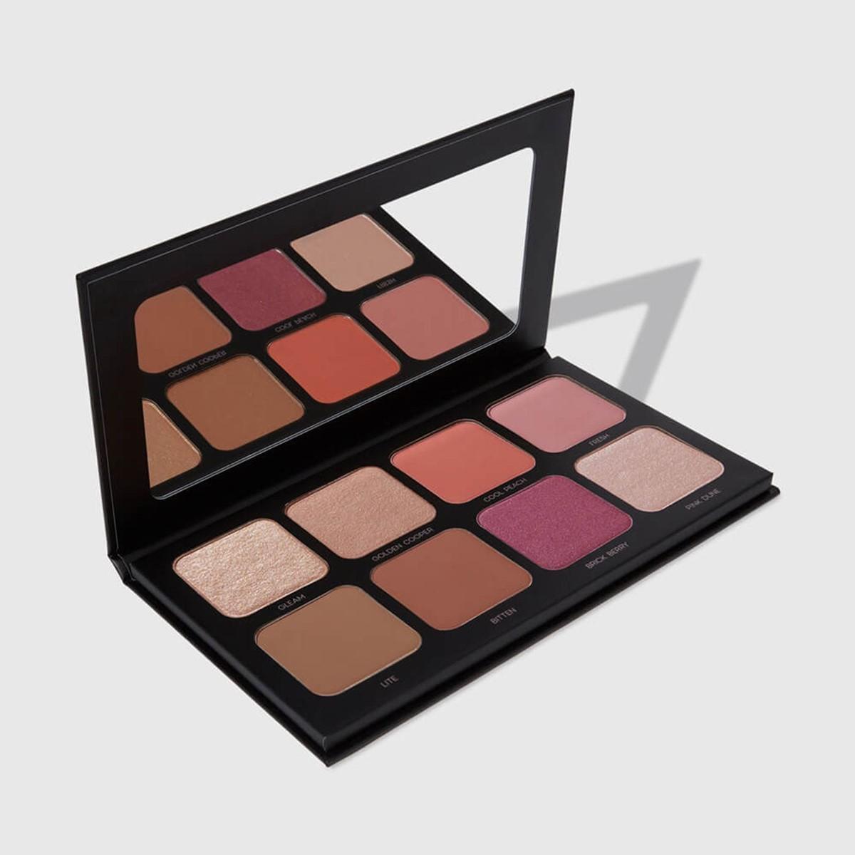 Miniatura Paleta Multifuncional Iluminador Contorno Bronzer E Blush