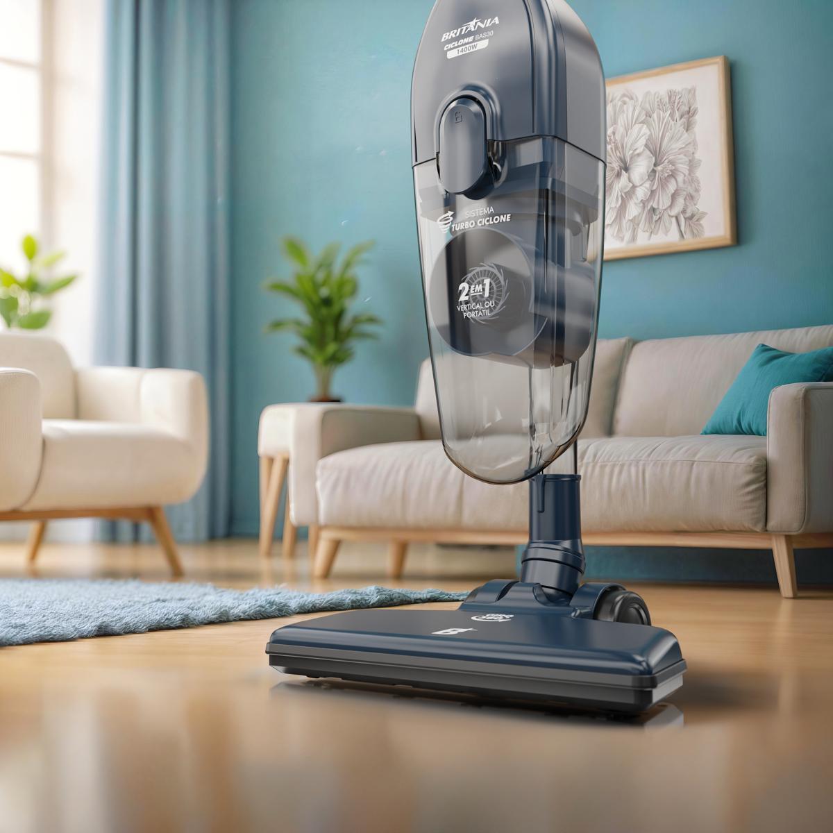 Miniatura Aspirador de Pó Vertical Britânia 2 em 1 1400W BAS30 1,5L 127V