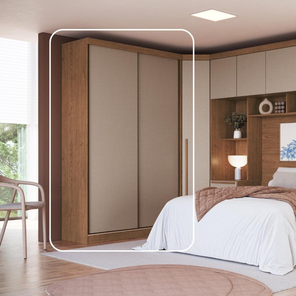 Miniatura Guarda-Roupa Modulado 2 Portas Infinity Cedro/ Branco - Duna