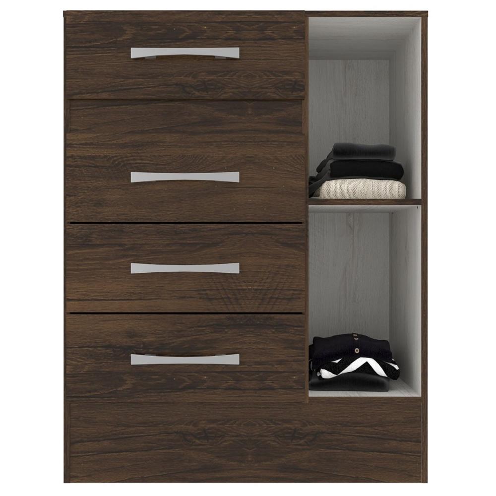 Miniatura Cômoda Sapateira Grande 4 Gavetas 1 Porta Cacau