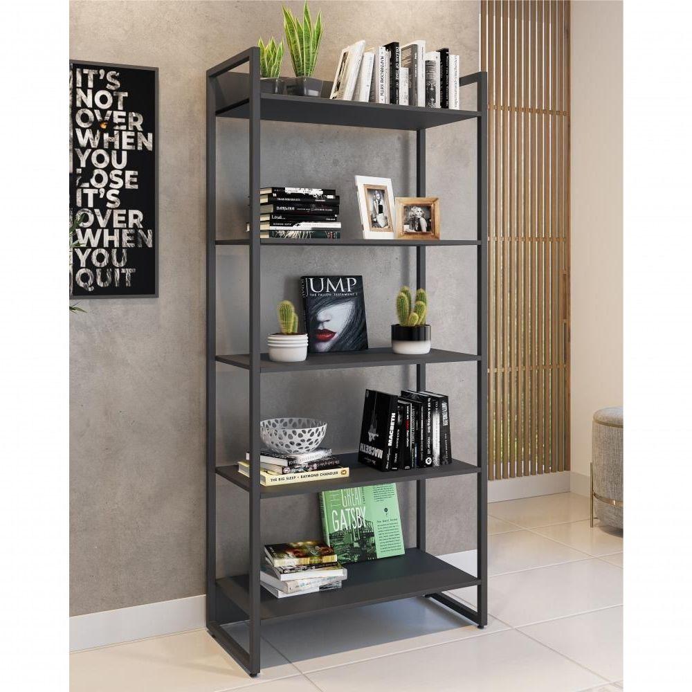 Miniatura Conjunto Estantes Atena Preto