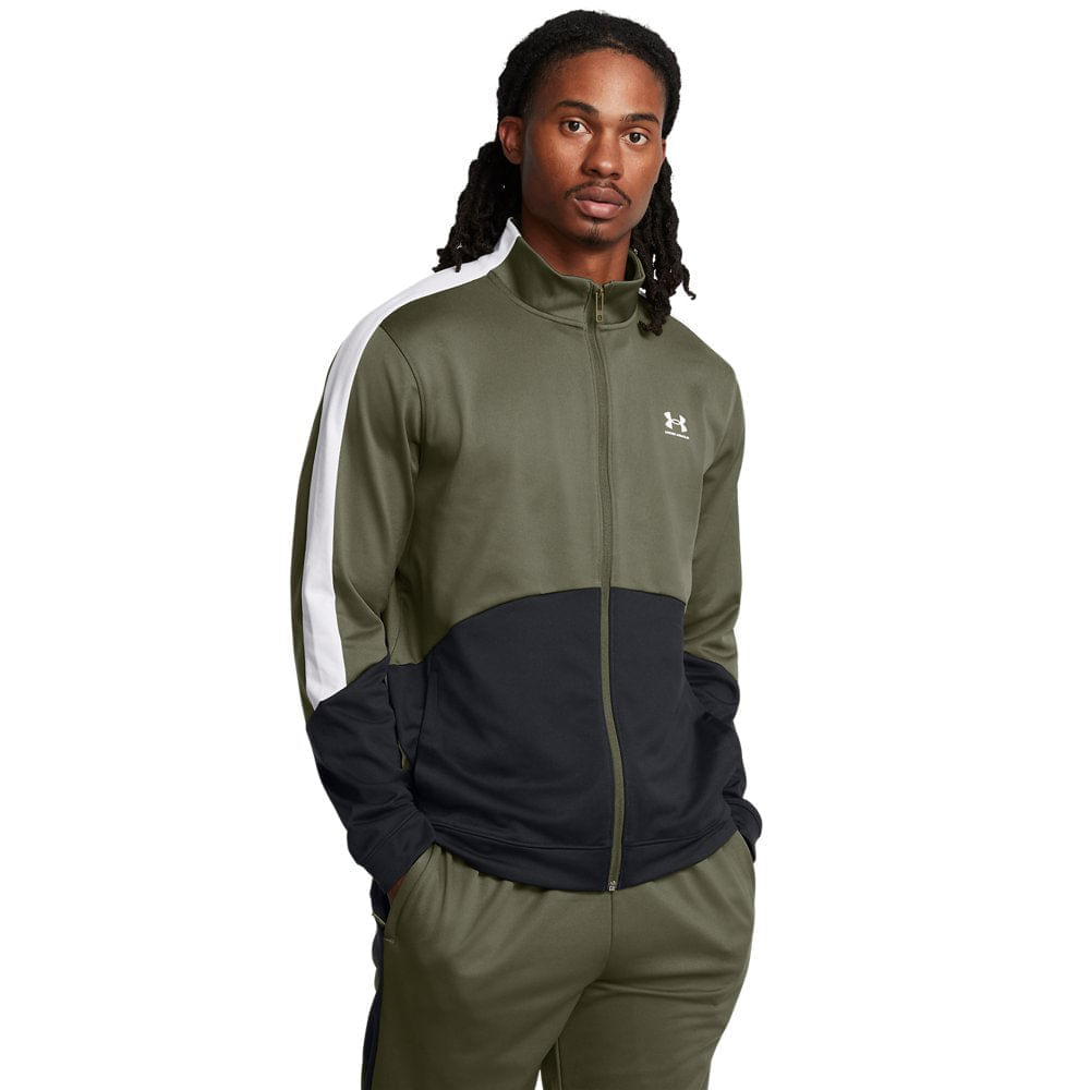 Miniatura Jaqueta de Treino Masculina Under Armour Tricot Fashion Verde - P