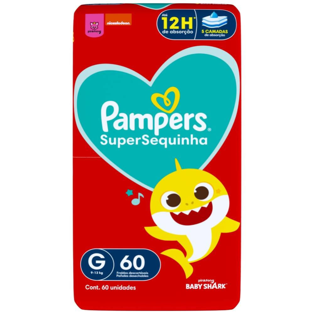 Miniatura Fralda Pampers Supersequinha G Com 60 Unidades