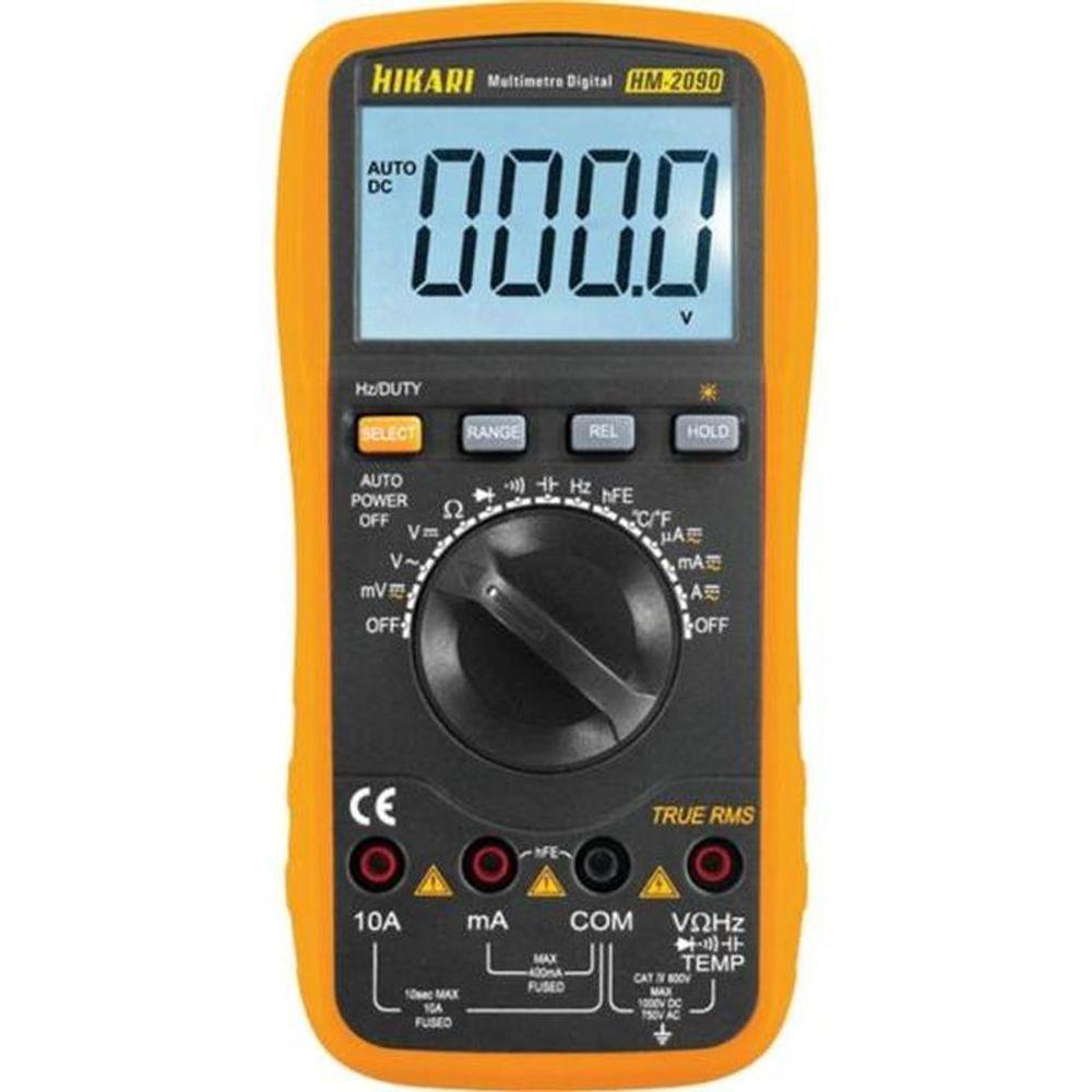 Miniatura Multímetro Digital Hikari Hm-2090 Laranja-preto