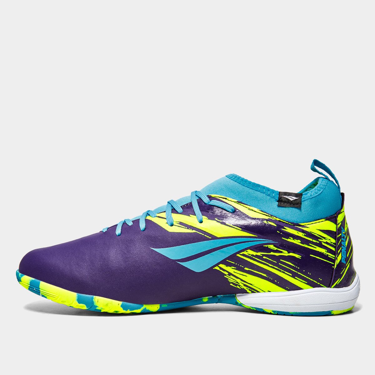 Chuteira Futsal Penalty Rx Locker Y-4 Masculina Roxo+Amarelo - 44