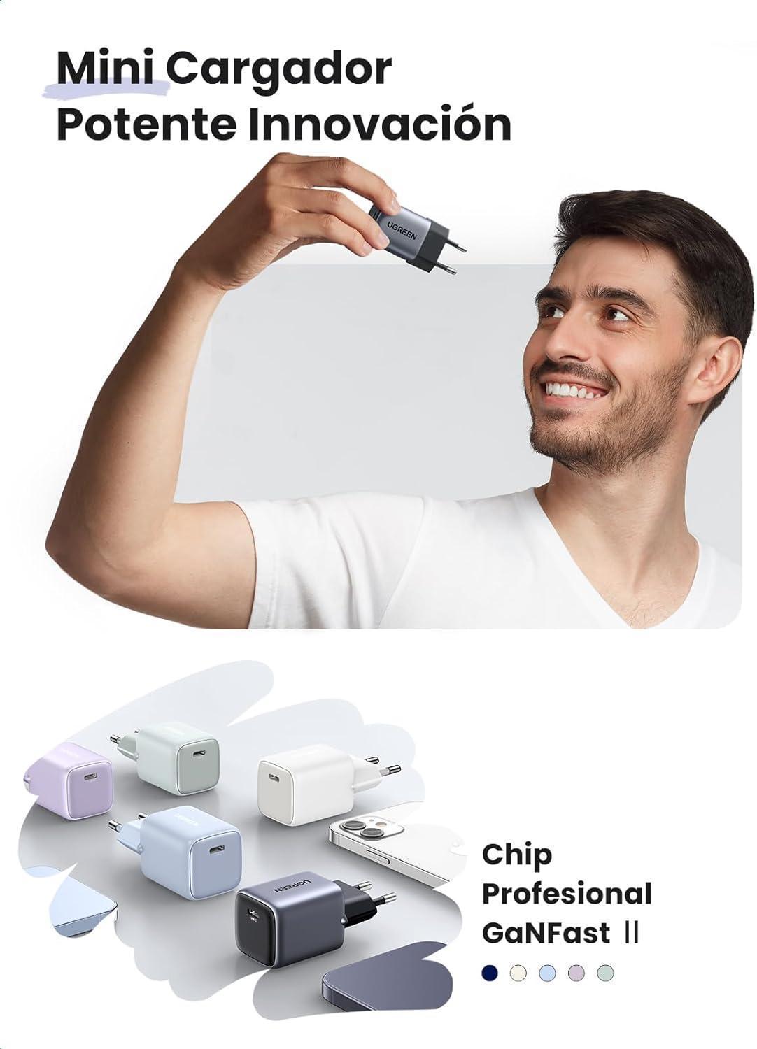 Miniatura Carregador Ugreen Nexode Mini 30W Gan