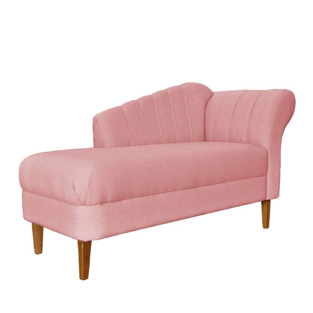 Miniatura Recamier Divã Olivia 1,30cm Suede Rose - Lares Decor