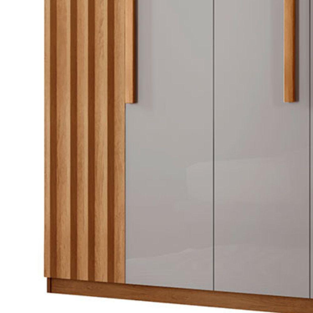 Guarda Roupa Casal Roma Mdf 6 Portas E 2 Gavetas Naturalle/off White