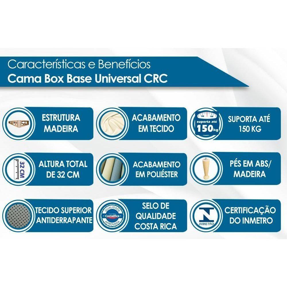 Miniatura Cama Box Base Viúva Universal Courano Black (128x188x20) - Costa Rica