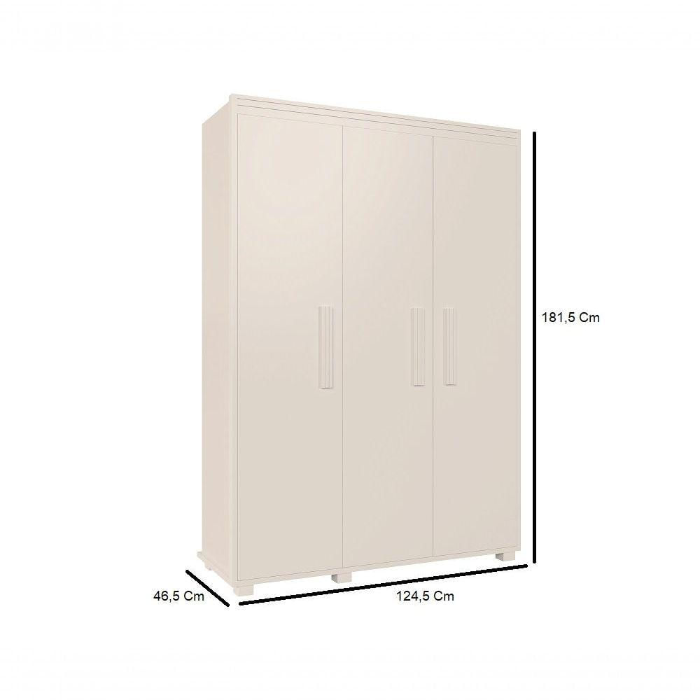 Miniatura Guarda Roupa Belize 3 Portas 1 Gaveta Branco Camas Fênix