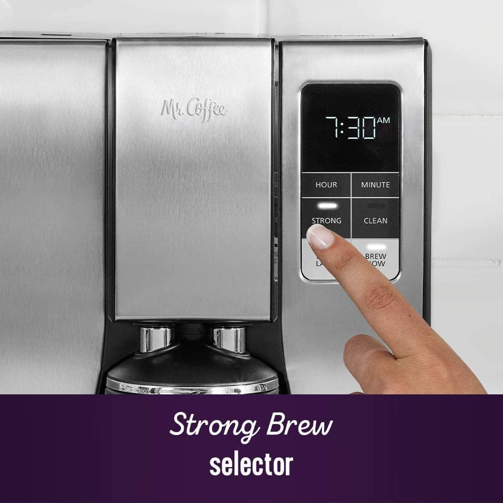 Miniatura Mr Coffee Cafeteira Programável Reservatório 18L com Tela L CD 110V Prata