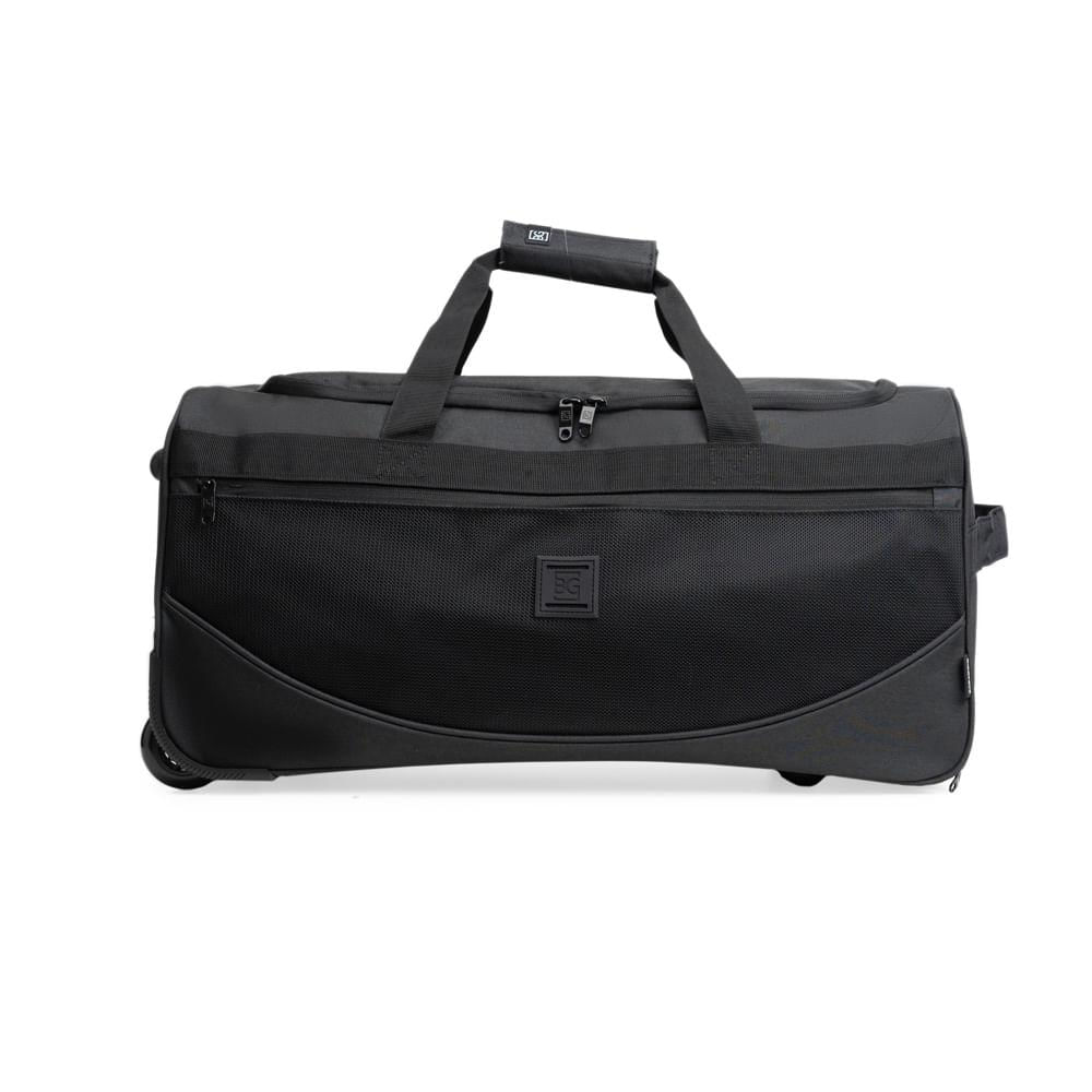 Miniatura Bolsa de Viagem Masculina de Rodinhas Grande BG Mesh Preta Preto - G