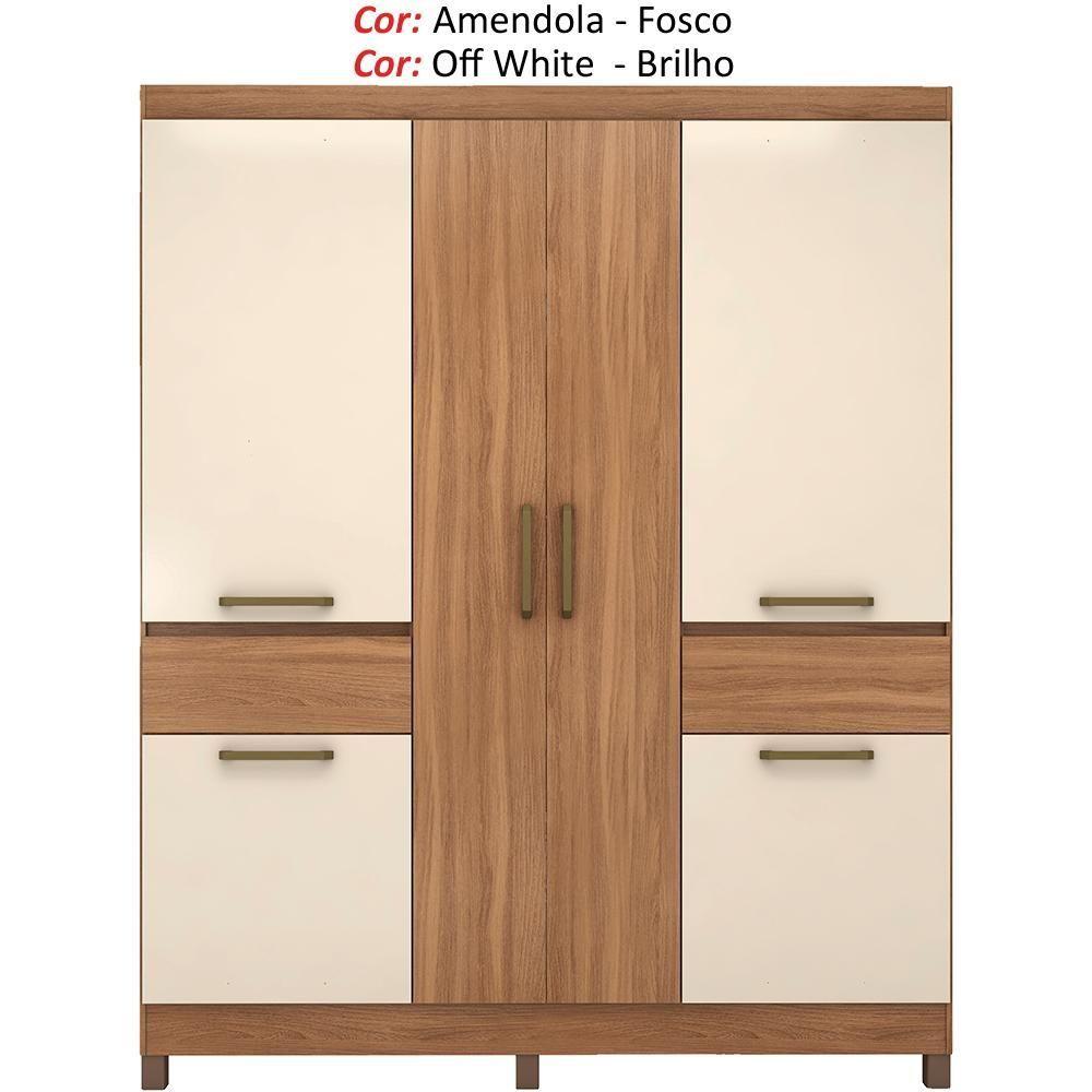 Miniatura Guarda Roupa Casal 6 Pt 2 Gv 62760 Amendola Off White Demobile Amendola Off White