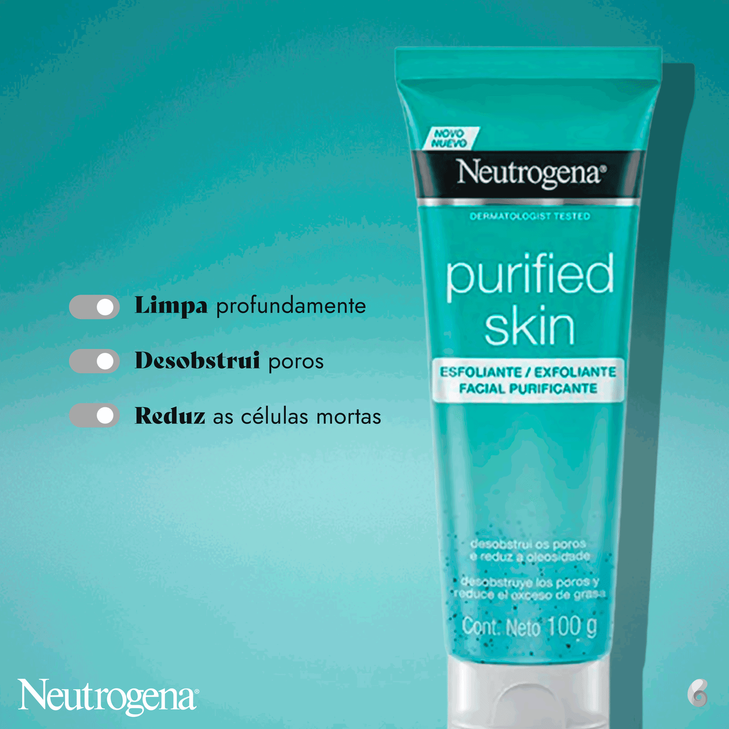 Miniatura Neutrogena Purified Skin - Esfoliante Facial 100g BLZ