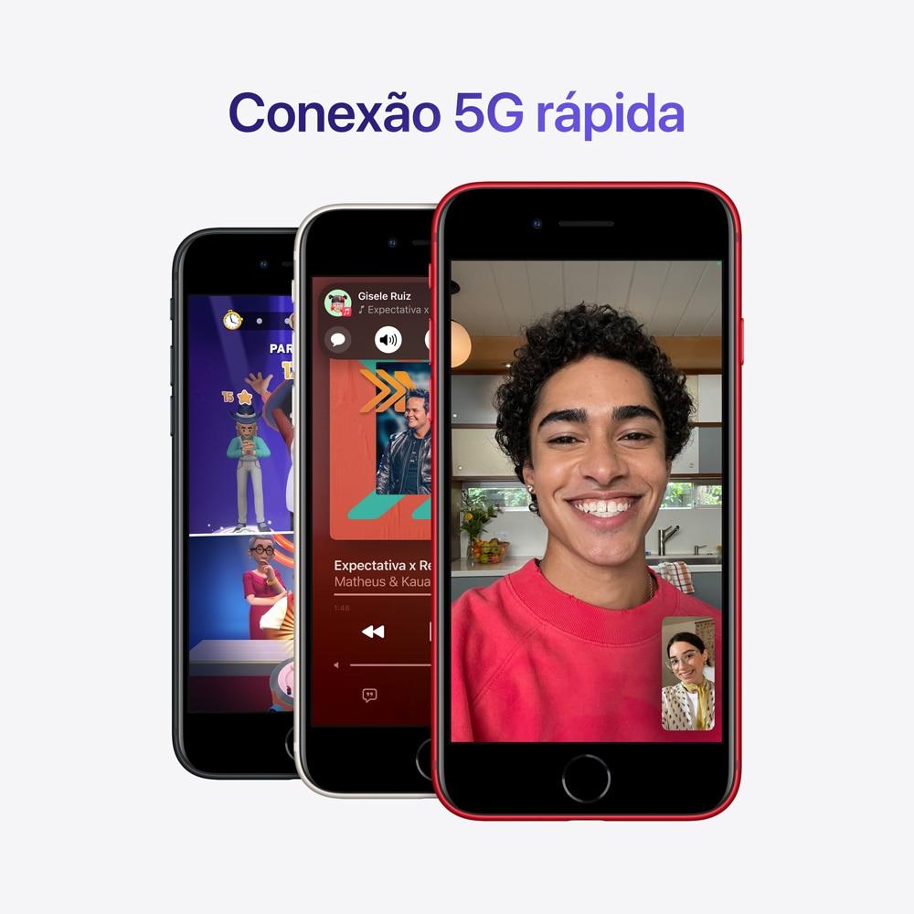Apple iPhone SE (3ª geração) 64 GB - Meia-noite Apple iPhone SE 3ª geração 64 GB - Meia-noite