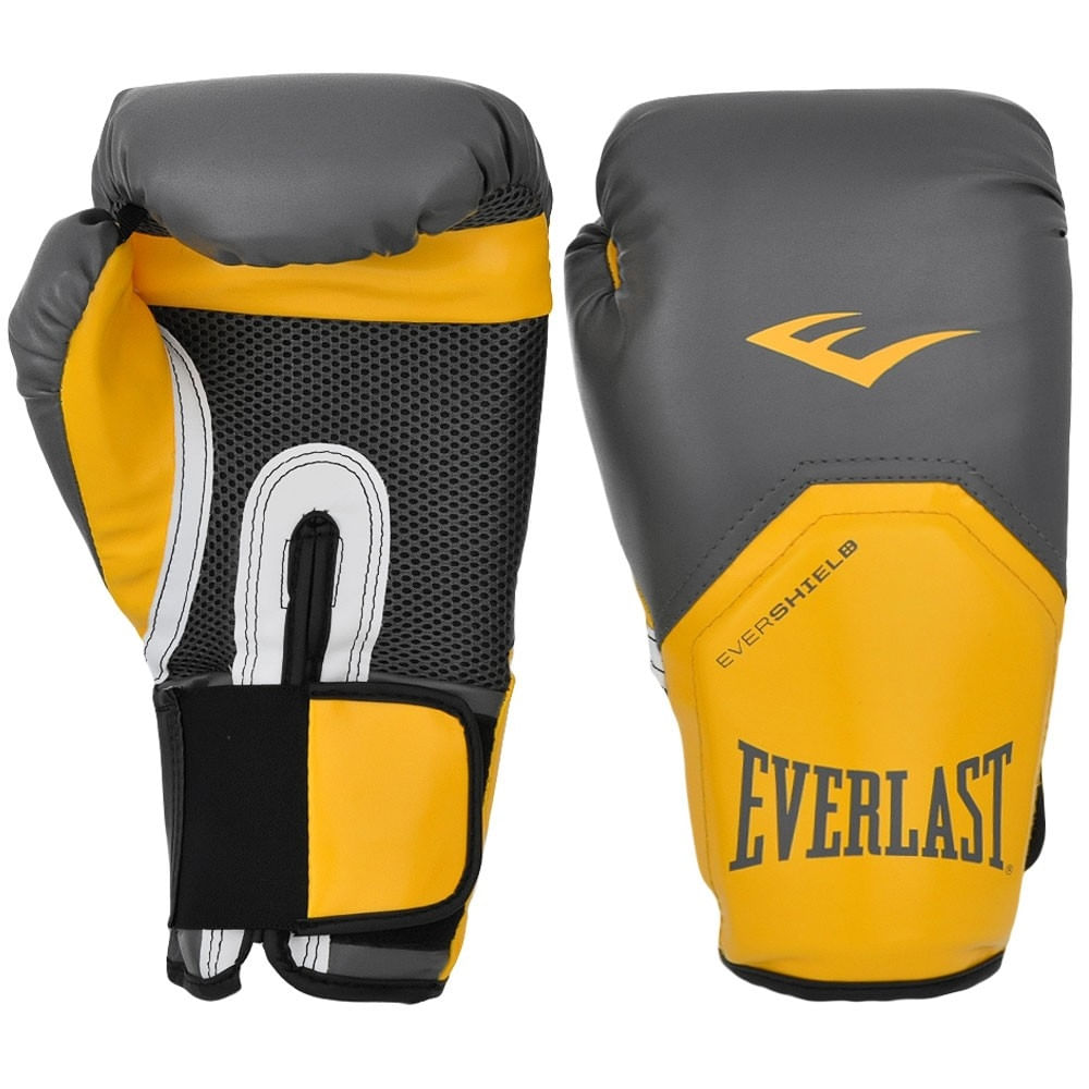 Miniatura Luva Muay Thai Pro Style Elit 16Z Cinza E Amarelo Everlast