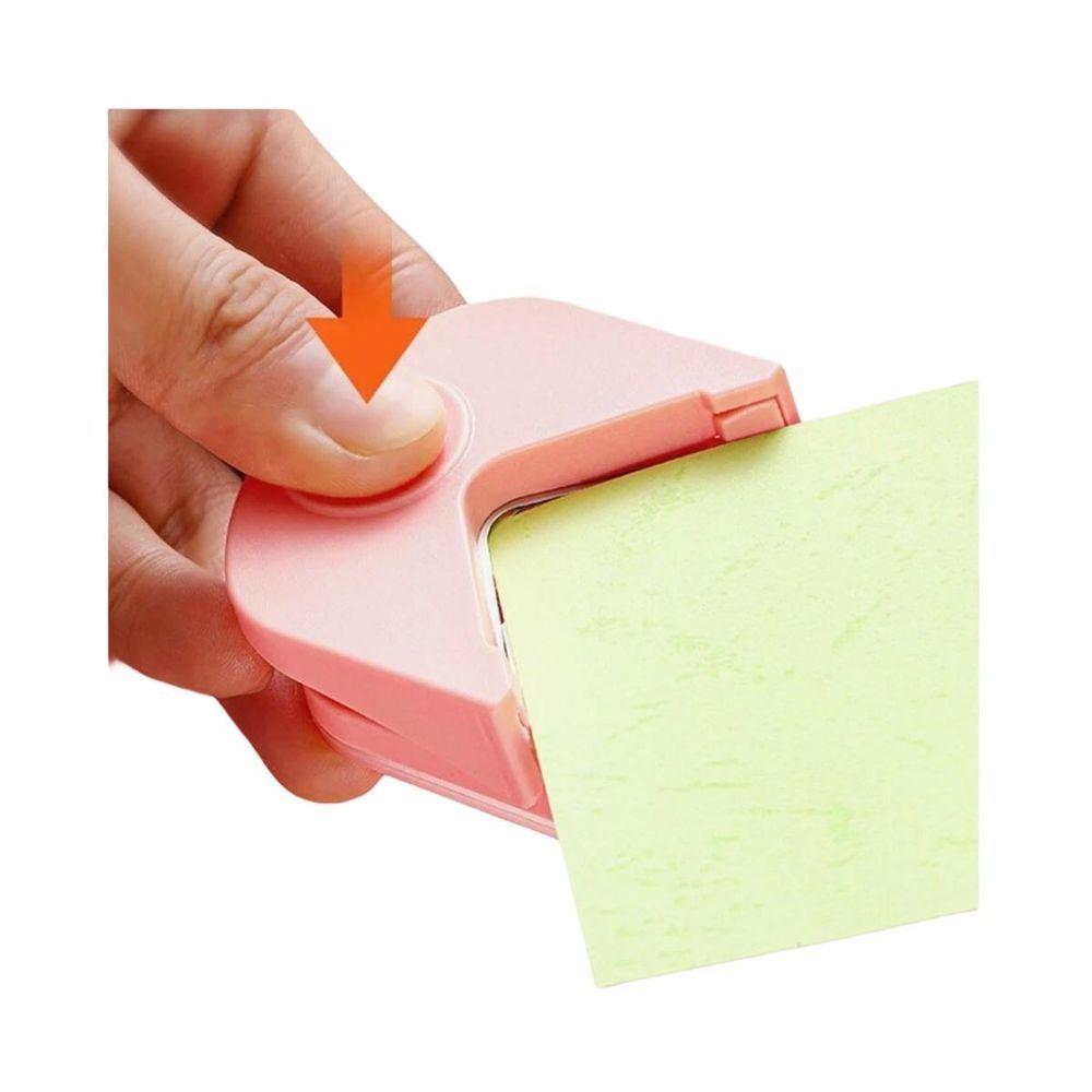 Miniatura Mini Canteadeira Portátil Para Papel Raio De 5mm Rosa