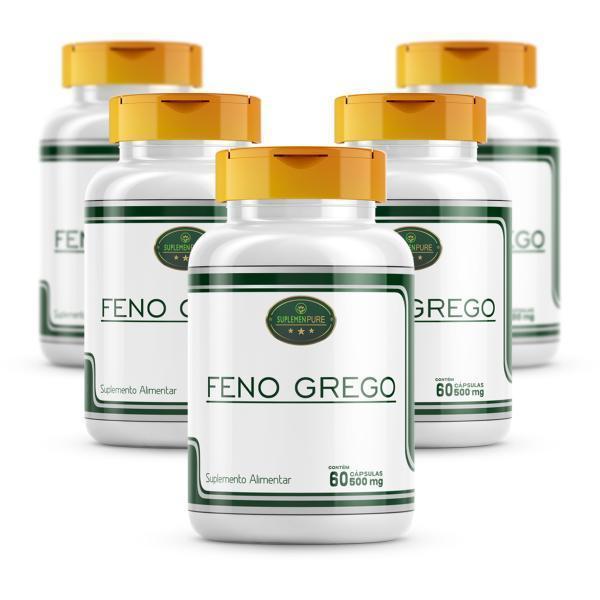 Miniatura Feno Grego Puro Cápsulas 300 Cáps 5 Potes