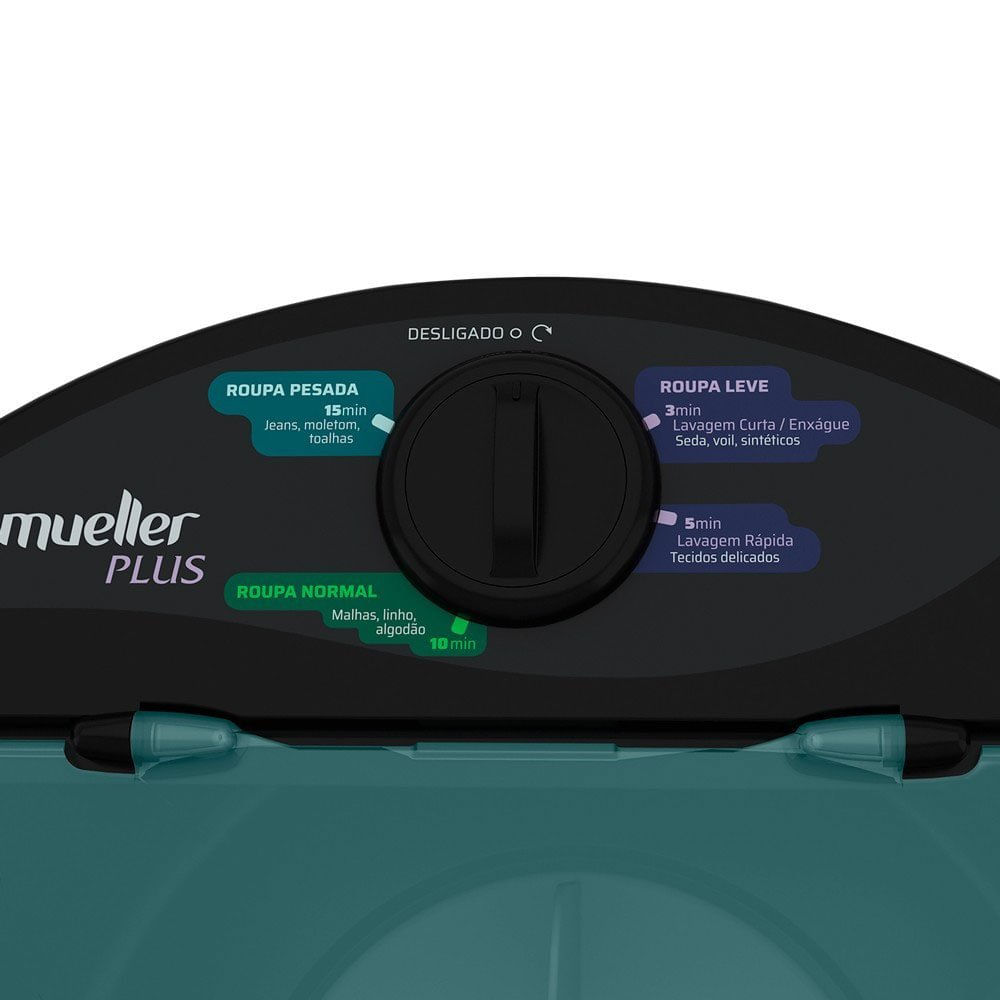 Miniatura Tanquinho Mueller Plus 4.5Kg SemiautomáticoTimer Preto - 110V