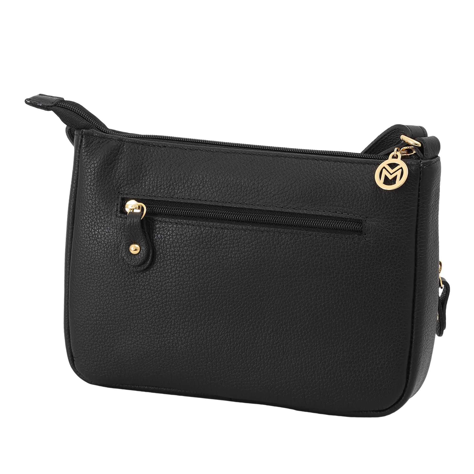 Miniatura Bolsa De Couro Legítimo Feminina Com Bolso Mariart Rosalina