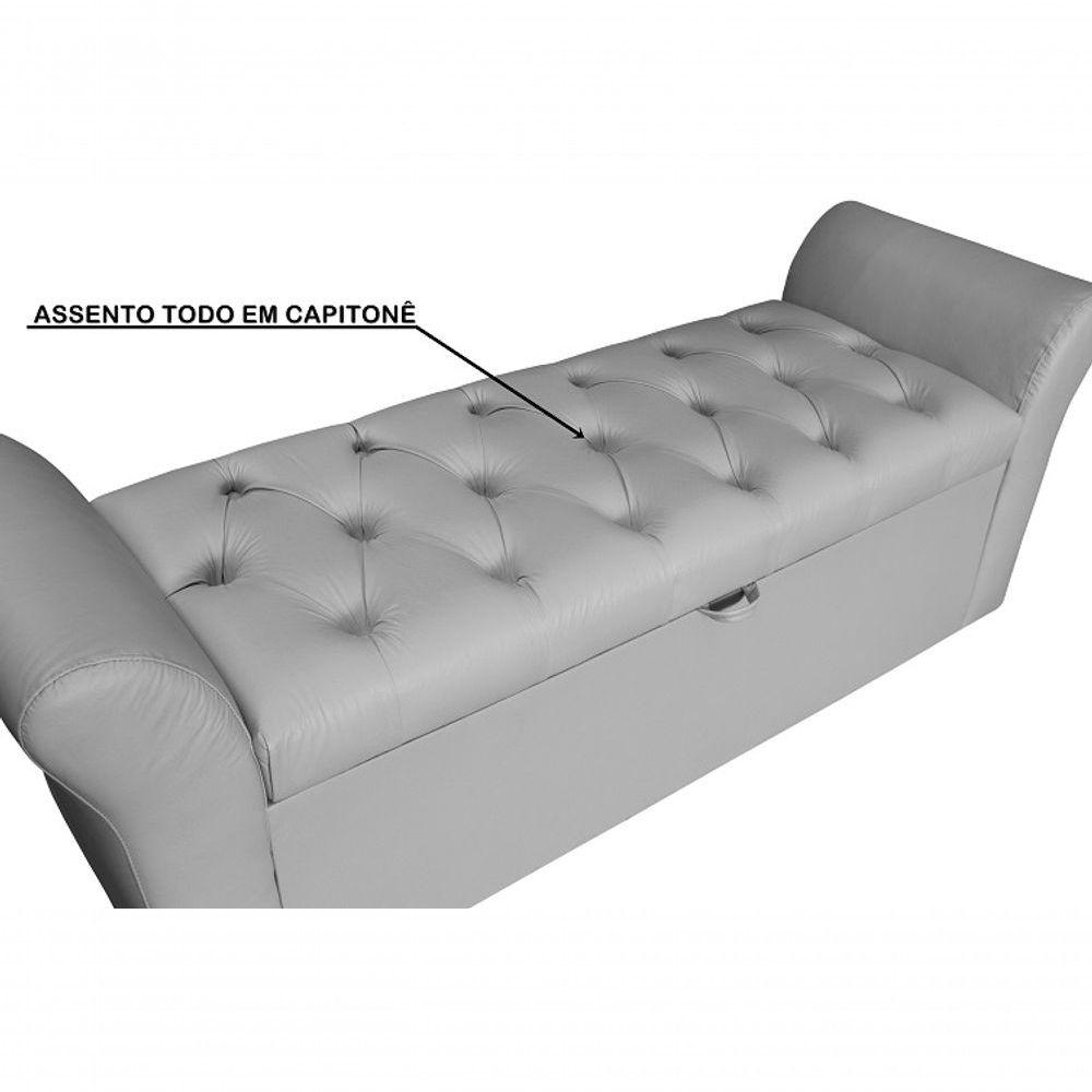 Miniatura Recamier Baú Egeo 140x55 Suede Azul Royal - Bandiera Decor