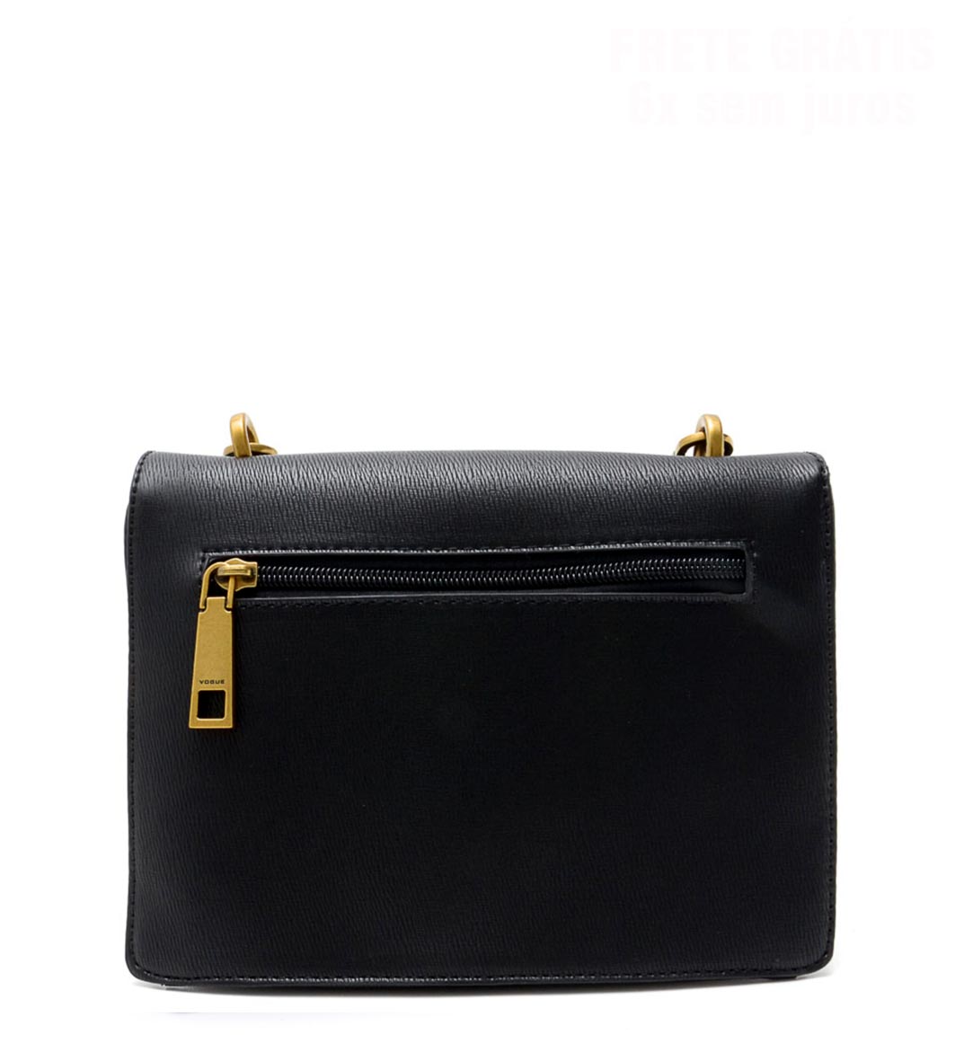 Miniatura Bolsa Estruturada Vogue Preta