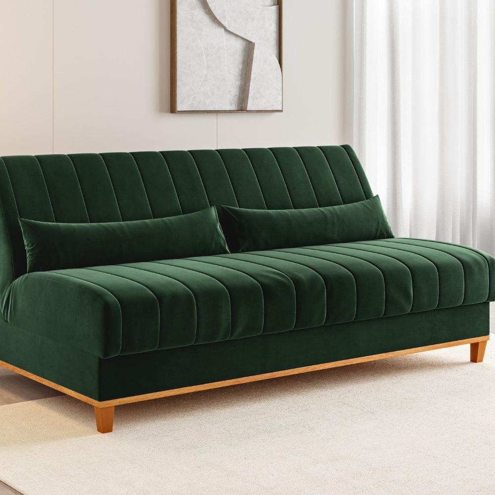 Miniatura Sofá Cama 1,80cm Reclinável 3 Lugares Colors Oliva