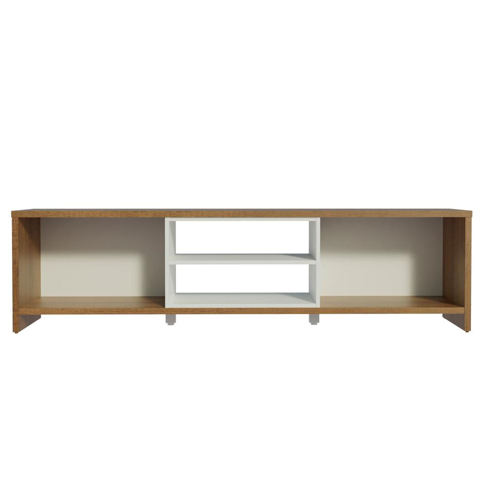 Rack para TV até 75 Polegadas 180 cm 2 Portas Rustic/Branco Metz Madesa Rustic