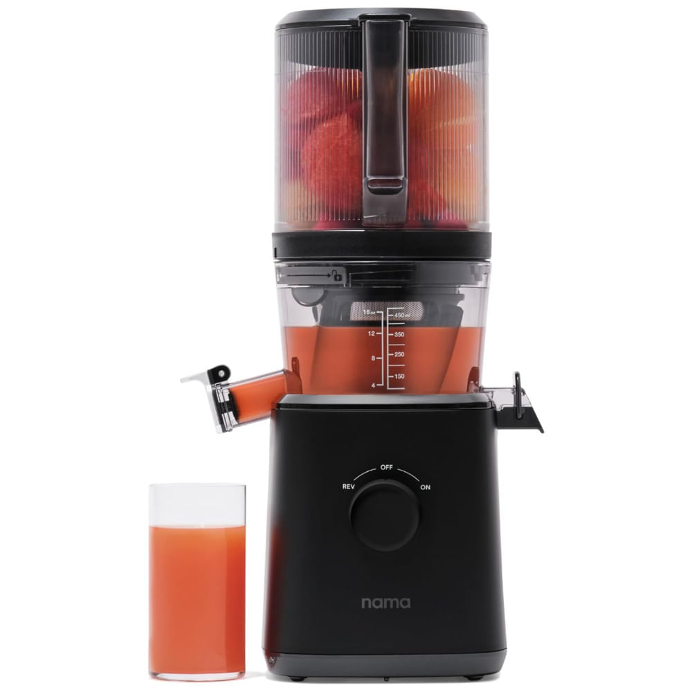 Miniatura Espremedor de Frutas Nama J2 com Alimentação Automática e Boca Ampla, Ideal para Receitas Inteiras e Menos Desperdício de Alimentos