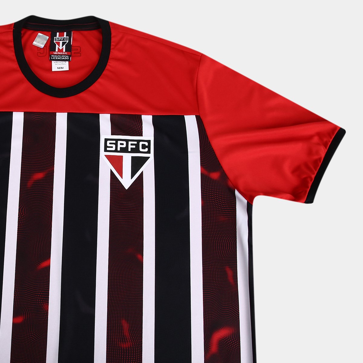 Miniatura Camiseta São Paulo Braziline Masculina Branco+Vermelho - G
