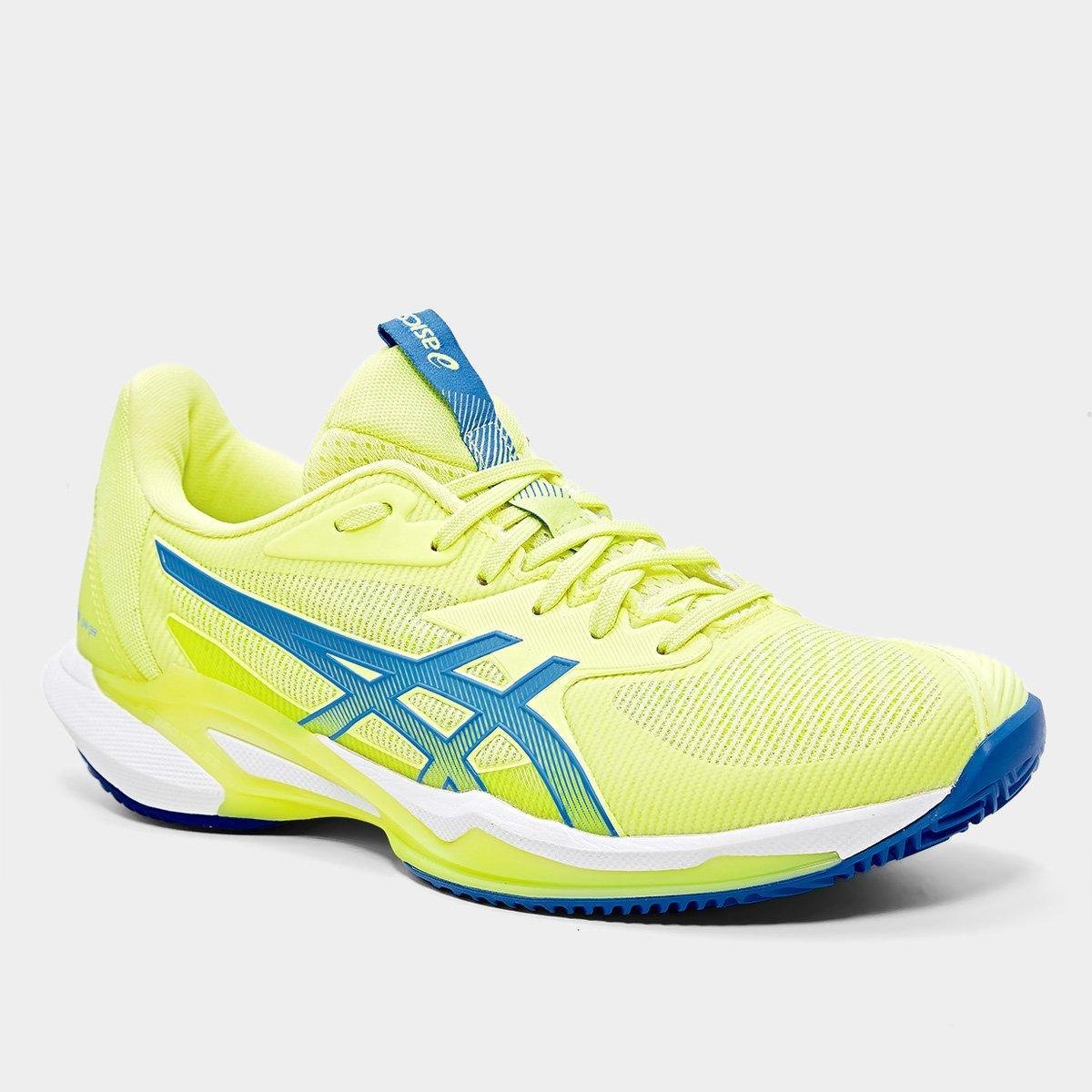 Miniatura Tênis Asics Solution Speed FF 3 Clay Feminino Amarelo+Azul - 39